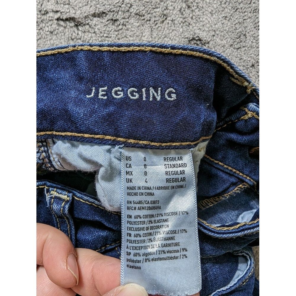 American Eagle Super Stretch Jegging Women's Size 0 Dark Wash - Picture 5 of 13